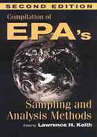 Compilation Of Epa's Sampling And Analysis Methods