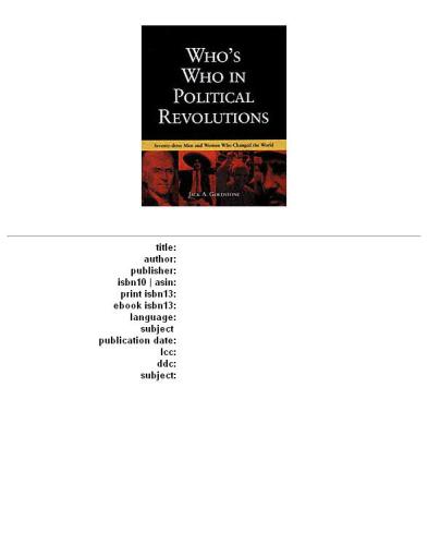 Who's Who in Political Revolutions