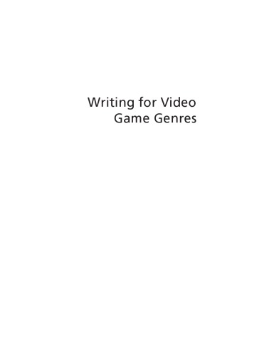 Writing for Video Game Genres