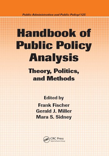 Handbook of Public Policy Analysis