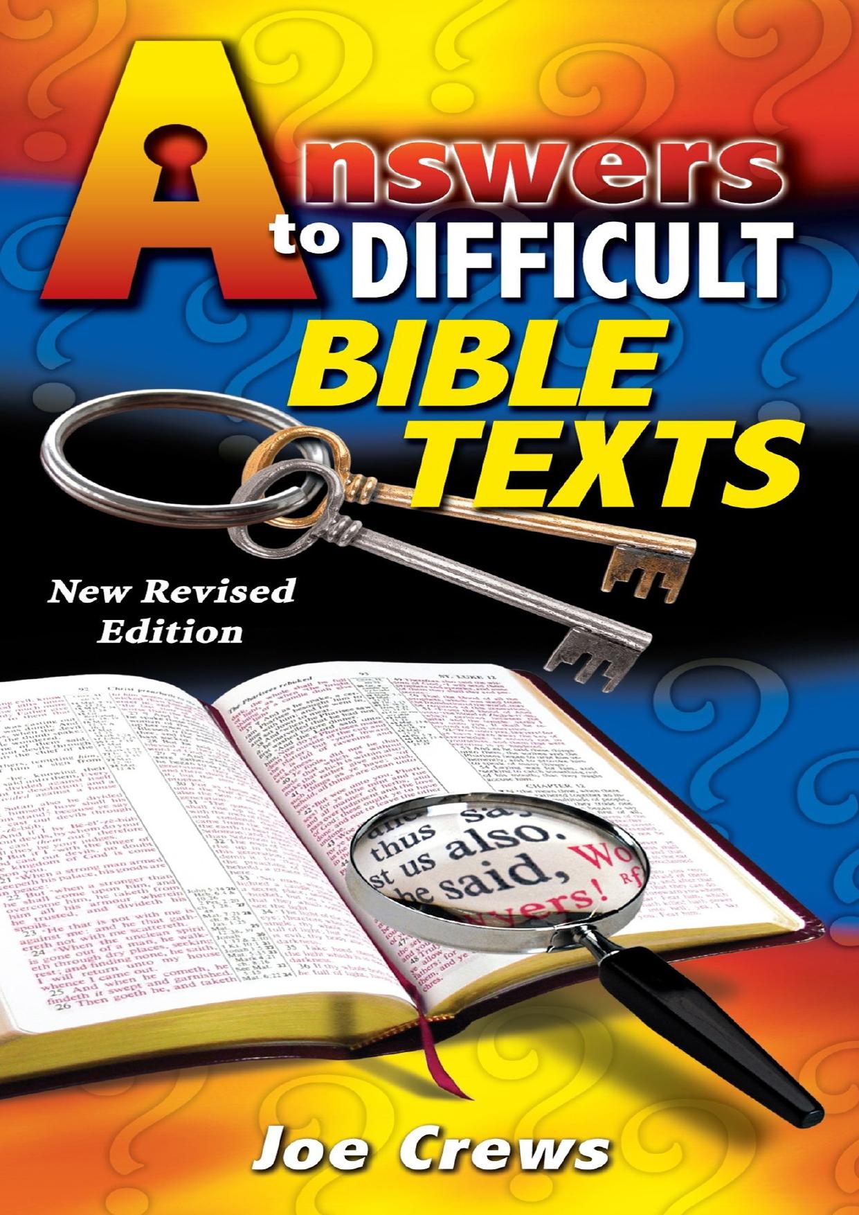 Answers To Difficult Bible Texts