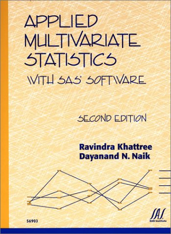 Applied Multivariate Statistics with SAS Software