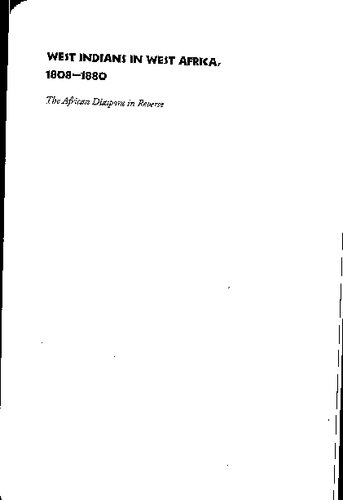 West Indians in West Africa, 1808-1880 West Indians in West Africa, 1808-1880