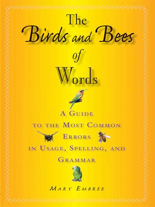 The Birds and Bees of Words