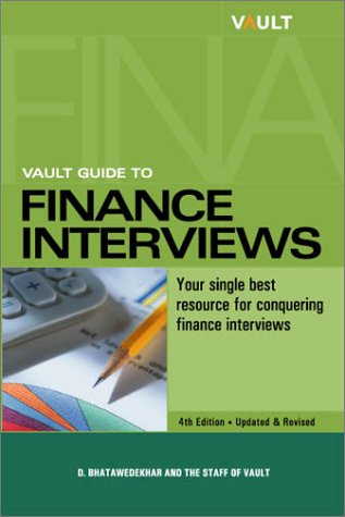 Vault Guide to Finance Interviews