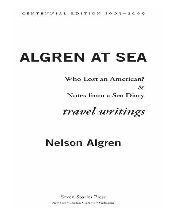 Algren at Sea