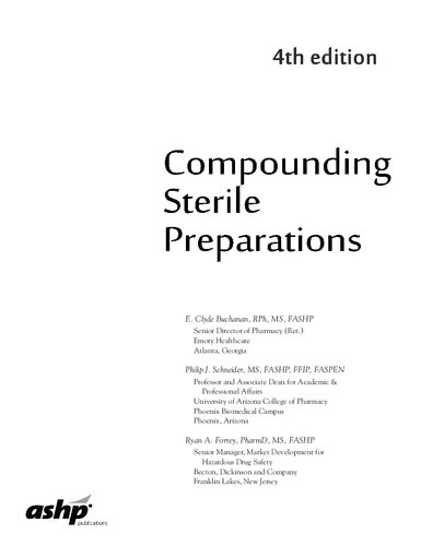 Compounding Sterile Preparations