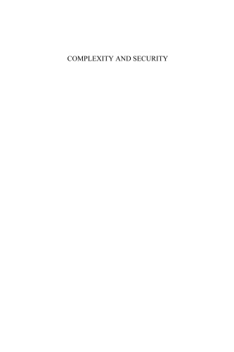 Complexity and Security (Nato Science for Peace and Series) (Nato Science for Peace and Series)