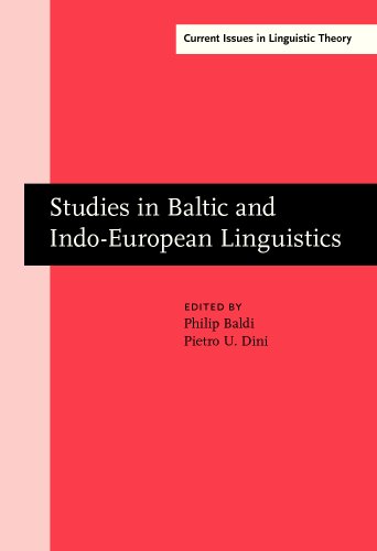 Studies in Baltic and Indo-European Linguistics