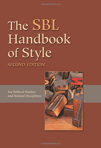 The Sbl Handbook of Style