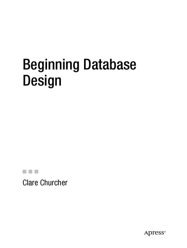 Beginning Database Design