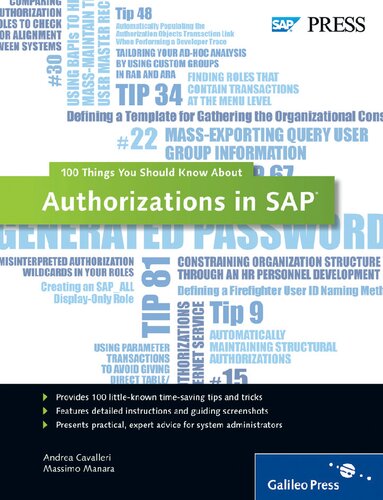 100 Things You Should Know about Authorizations in SAP