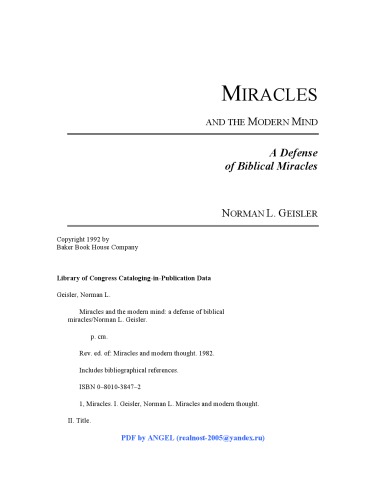 Miracles and the Modern Mind