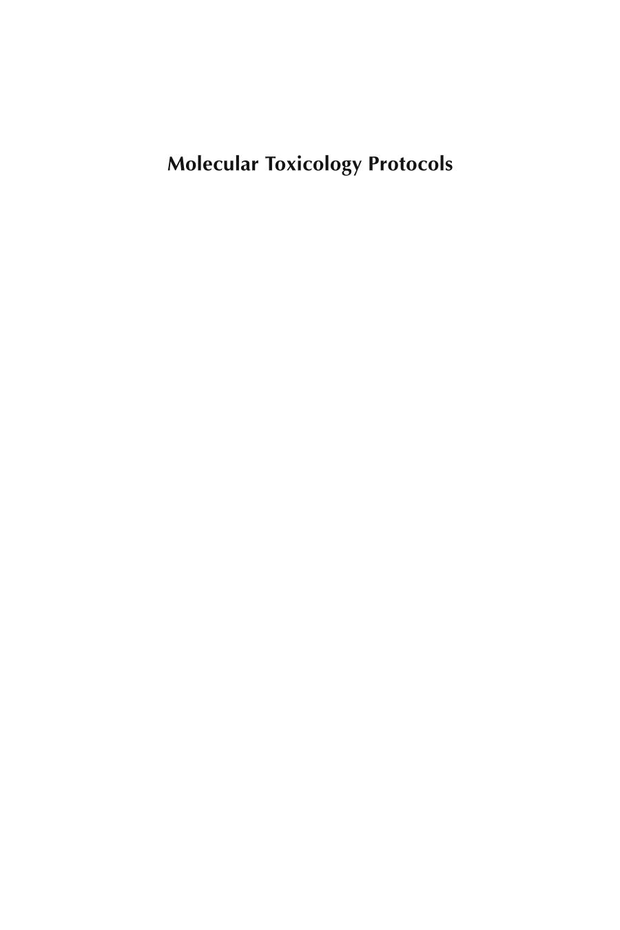 Molecular toxicology protocols