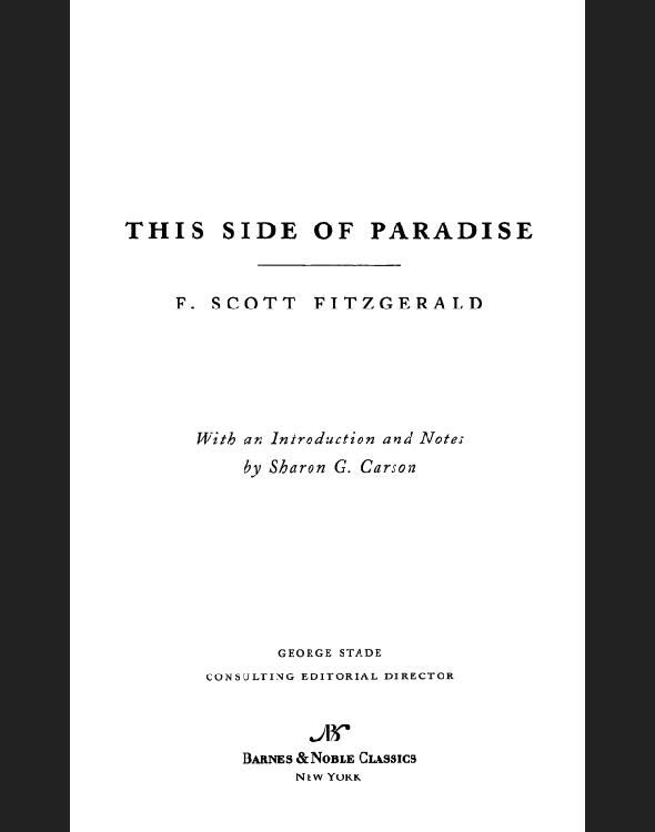 This Side of Paradise