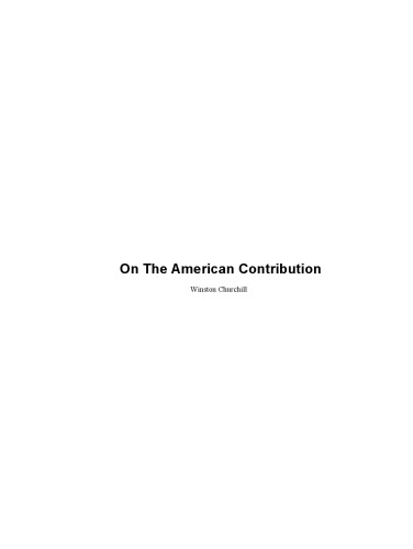 On the American Contribution