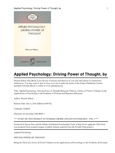 Applied Psychology