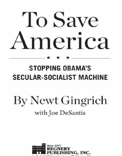 To Save America