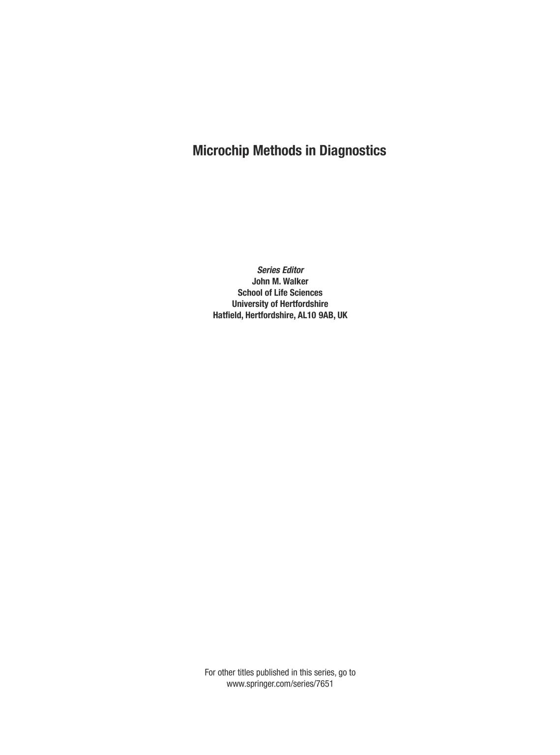 Microchip Methods in Diagnostics