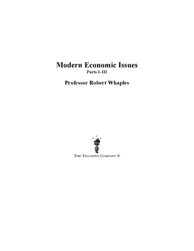 Modern economic issues. Part 2 of 3