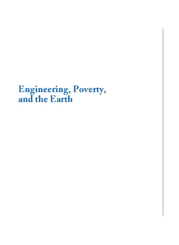 Engineering, Poverty, and the Earth