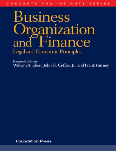 Business Organization and Finance