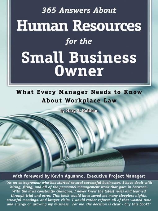 365 Answers about Human Resources for the Small Business Owner