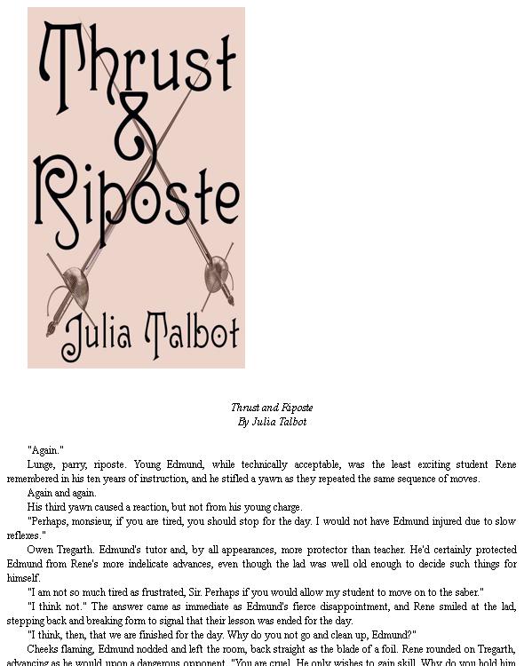 Thrust and Riposte