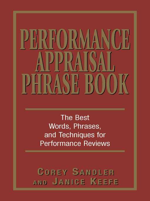 Performance Appraisal Phrase Book