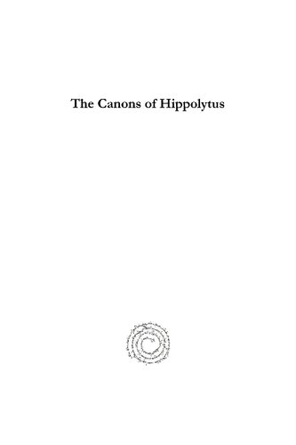 The Canons of Hippolytus