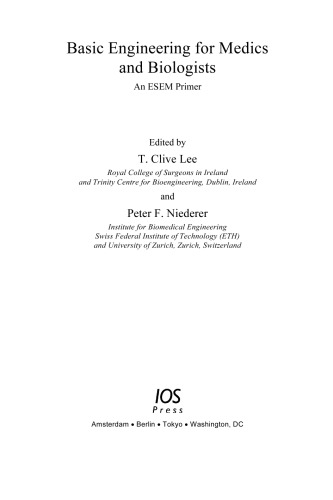 Basic Engineering for Medics and Biologists - An Esem Primer