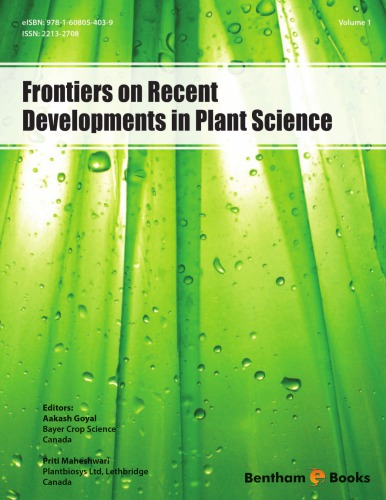 Frontiers on recent developments in plant science : (Volume 1)