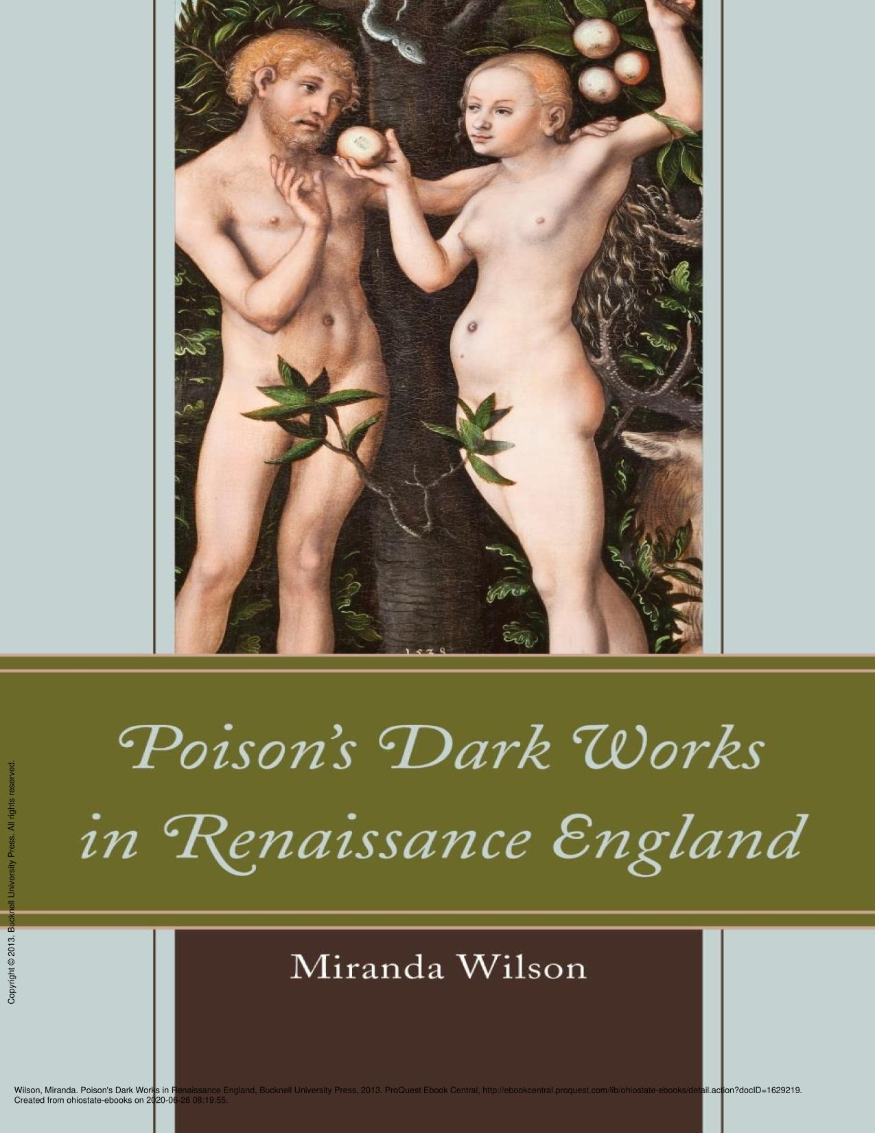 Poison's Dark Works in Renaissance England