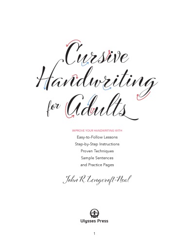 Cursive Handwriting for Adults