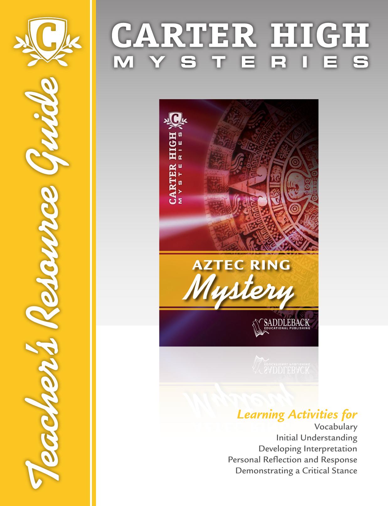 Aztec Ring Mystery Teacher's Resource Guide CD