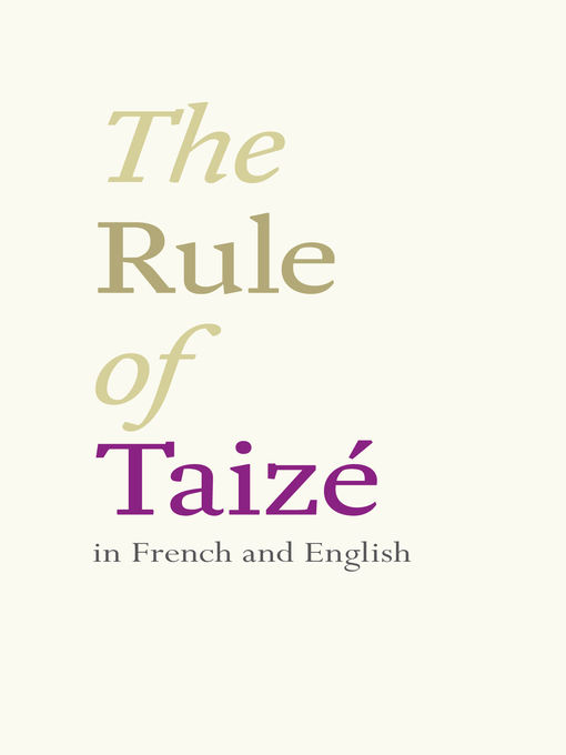 The Rule of Taizé