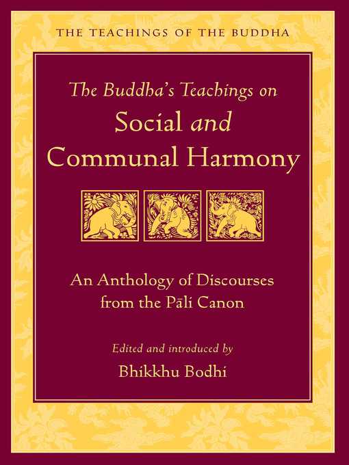 The Buddha's Teachings on Social and Communal Harmony