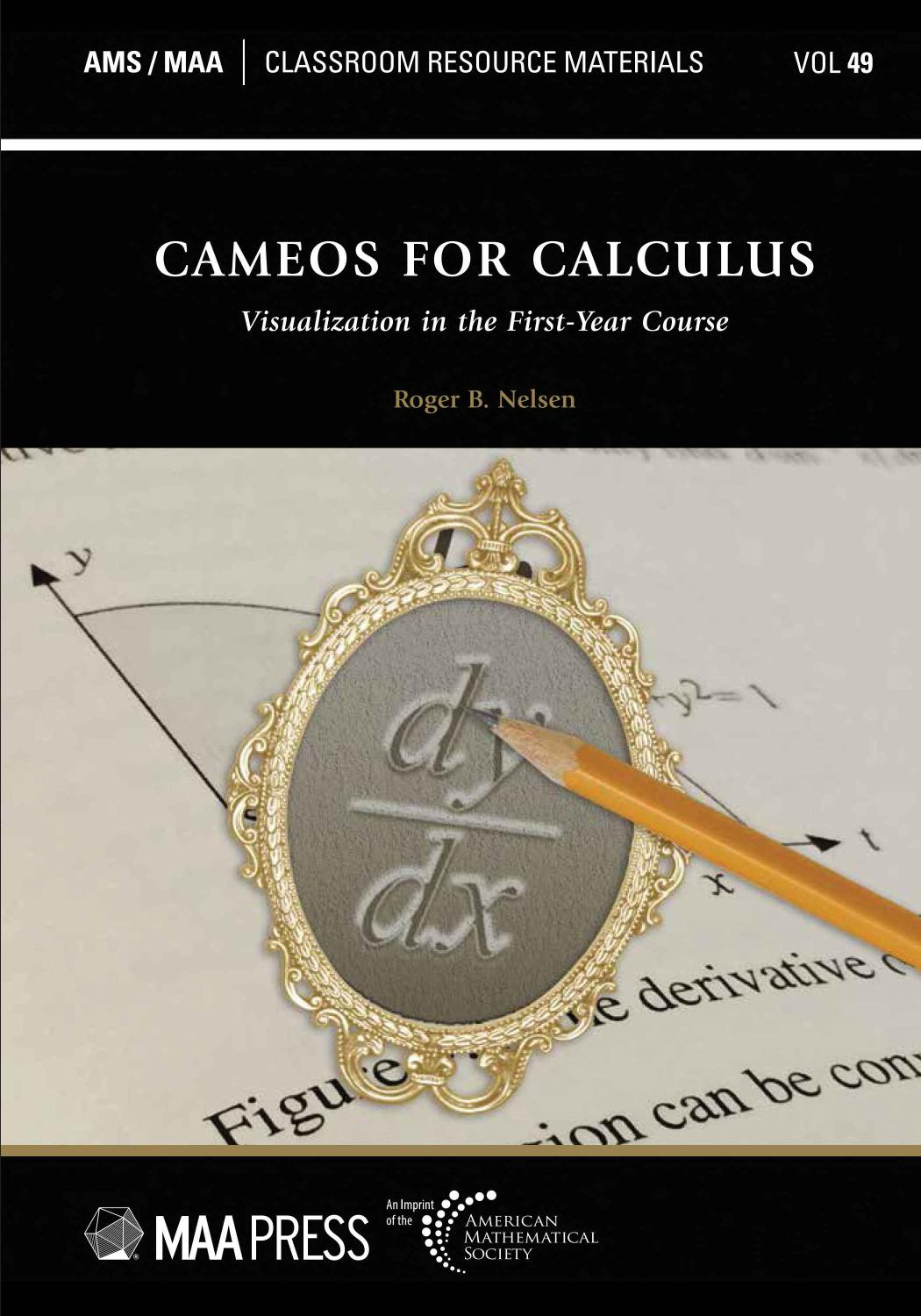 Cameos for calculus : visualization in the first-year course