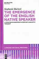 The Emergence of the English Native Speaker