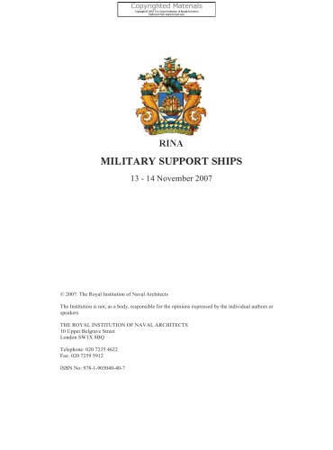 Military support ships : 13-14 November 2007