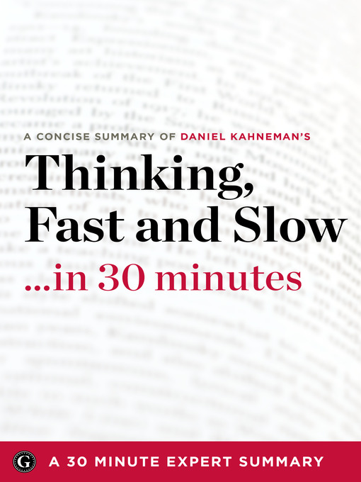 Thinking, Fast and Slow by Daniel Kahneman