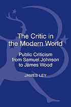 The Critic in the Modern World