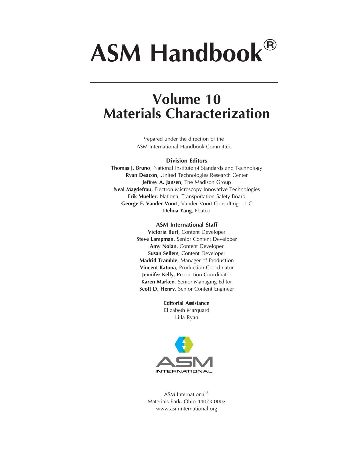 ASM handbook