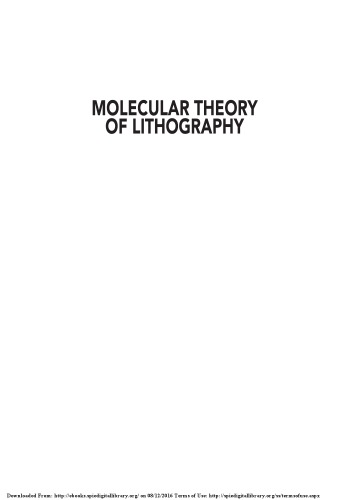 Molecular Theory of Lithography (Press Monograph)