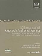 ICE manual of geotechnical engineering