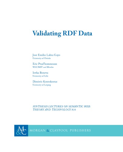 Validating Rdf Data