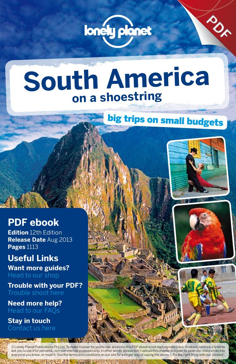 Lonely Planet South America on a shoestring