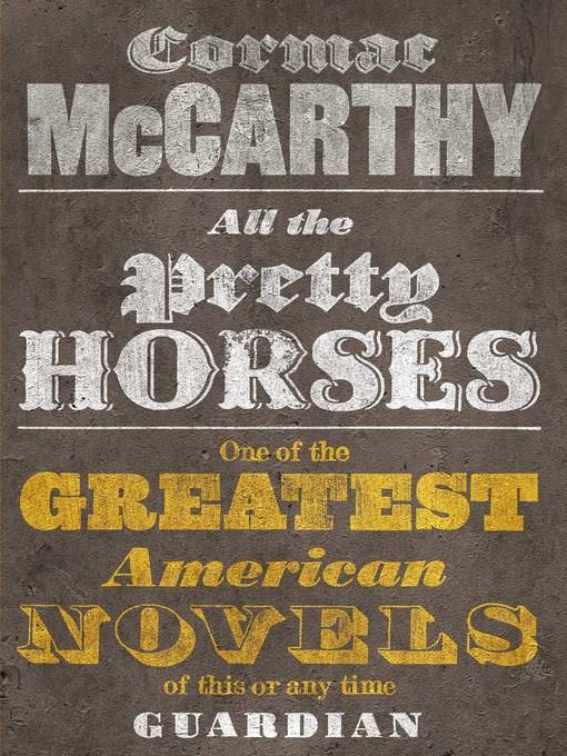 All the Pretty Horses, Picador 40th Anniversary Edition