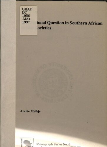 national question in southern African settler societies