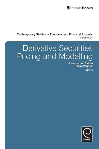 Derivative Securities Pricing and Modelling